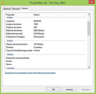 HandBrake on Windows 8.1: Properties of a 720p MP4 video file [2]