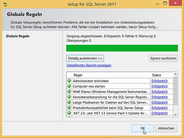 SQL Server installation: Checking the system configuration [2]