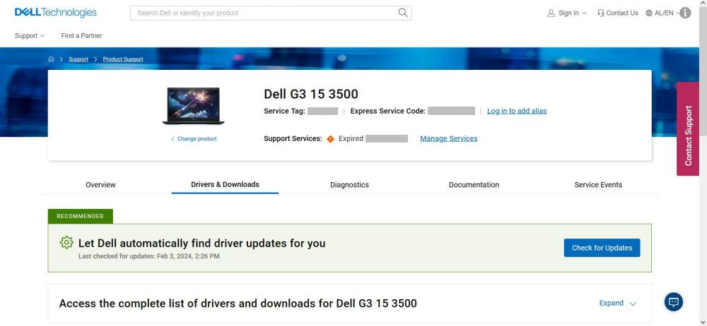 Dell G3 laptop online update [2]
