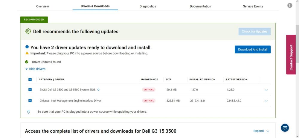 Dell G3 laptop online update [3]