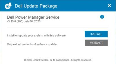 Dell G3 laptop manual update: DELL Update Package