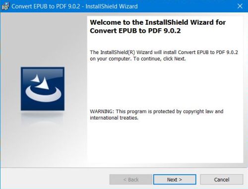 Installing 'Convert EPUB To PDF' [1]