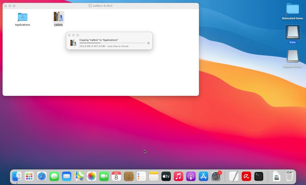 Installing Calibre on macOS Big Sur