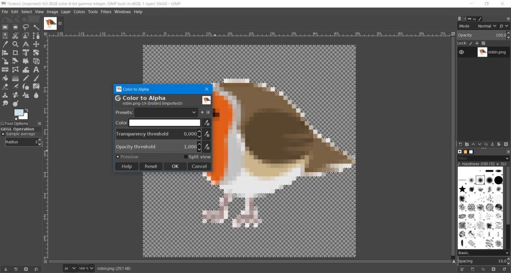 GIMP: Converting a color to transparency [2]