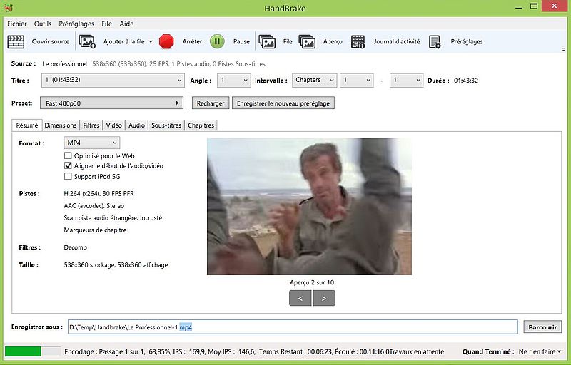 Converting a WebM file to MP4 using HandBrake [1]