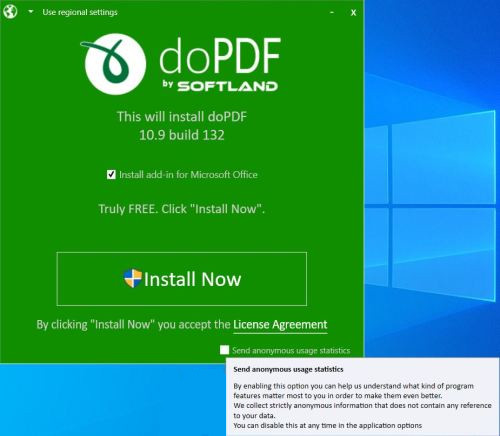 doPDF free PDF printer installation