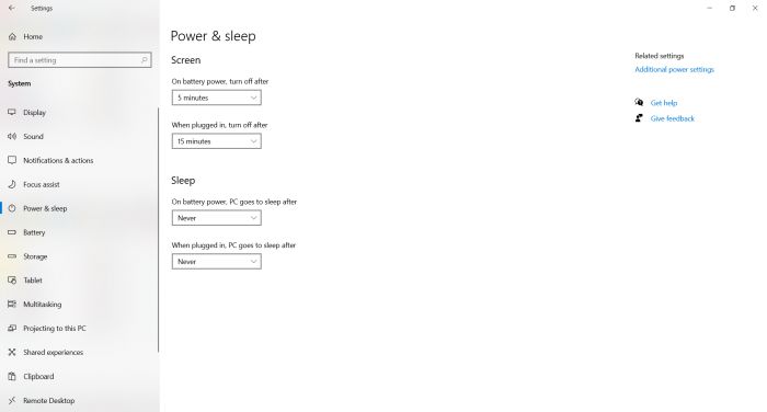 Power options settings to avoid sleep mode related blue screens [I]