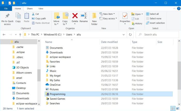 Windows Backup and Restore: Custom library folder located under a user profile