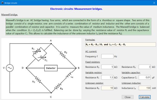 Electronic circuits: Measurement bridges - Mexwell bridge