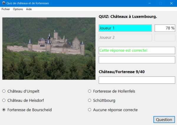 Quiz de géographie: Trouver le nom du château ou de la forteresse représentée sur la photo