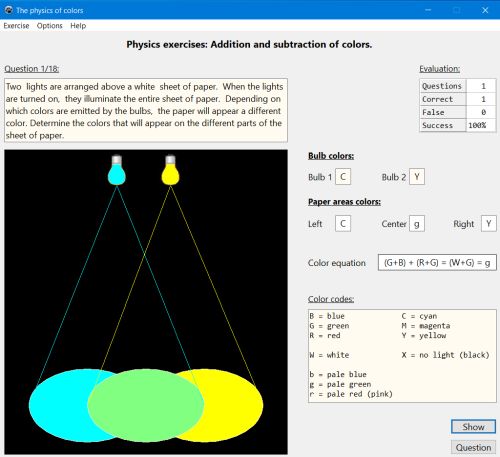 Physics of light: Addition of two colors