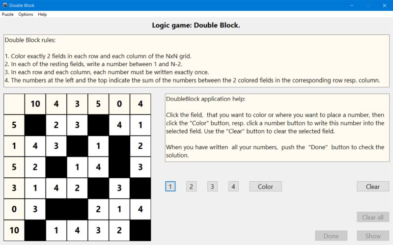 Double Block - a free logic game for PC