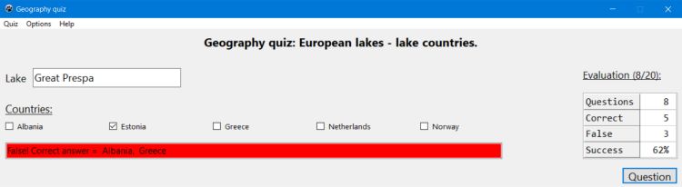 Geography quiz: Find the countries, where a European lake is located