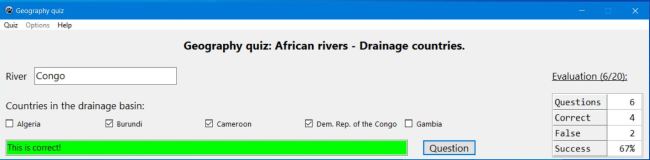 Geography quiz: African rivers drainage countries