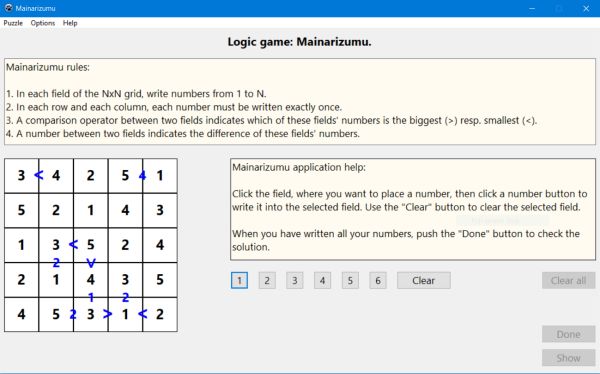 Mainarizumu - a free logic game for PC