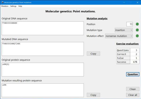 Molecular genetics: Point mutation exercises