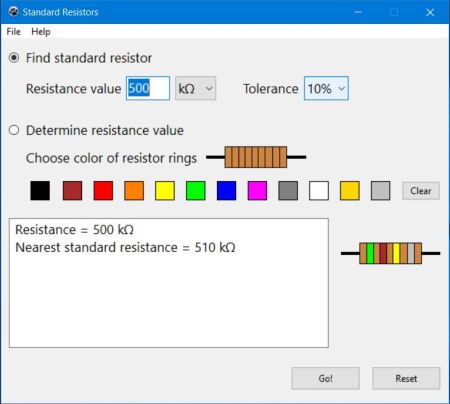 Electronics: Finding the nearest standard resistor