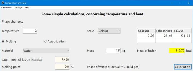 Physics heat and temperature calculations: Phase change (melting)