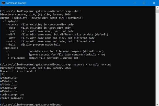 Comparing the content of two (Windows) directories