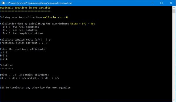 Solving quadratic equations in 1 variable