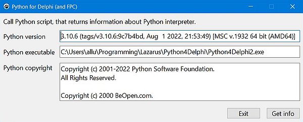 Lazarus/Free Pascal and Python: Returning values from a Python script to a Free Pascal application [3]