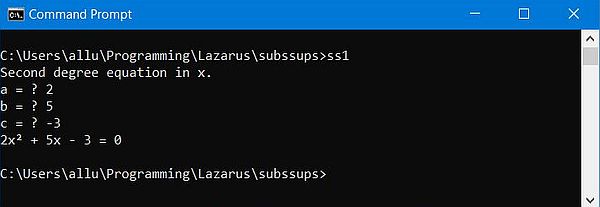 Lazarus/Free Pascal: Math equations - Display of a superscript number Lazarus/Free Pascal: Math equations - Display of a superscript number