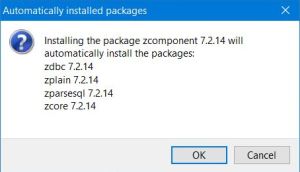 Zeos with Lazarus: Confirm to install the automatically selected packages