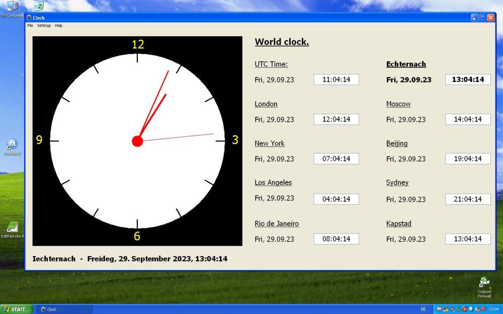 Testing an application, created by the Win32 cross-compiler on Windows 10 64-bit, on Windows XP 32-bit