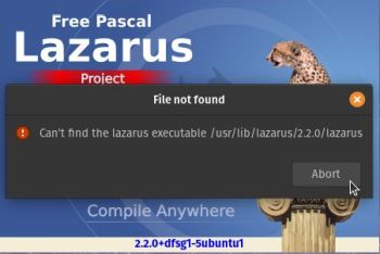Lazarus/FPC on Pop!_OS: Lazarus executable not found, when installation is done using Pop!_Shop