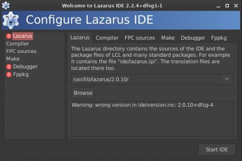 Lazarus/FPC on Peppermint OS: Configure Lazarus IDE - Several issues to resolve to make Lazarus work