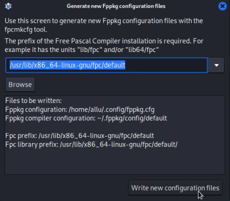 Lazarus/FPC on Kali Linux: Writing new Fppkg configuration files