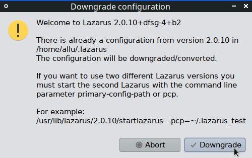 Lazarus/FPC on MX Linux: Convert existing settings to new configuration