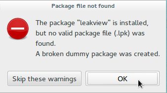 Lazarus/FPC on semiCode OS: Broken package 'leakview'