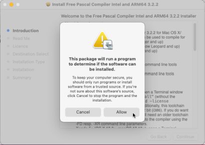 FPC installation: Confirming the installation of not certified software