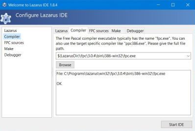Lazarus IDE configuration