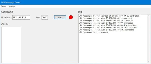 Simple Lazarus network project: Server going offline (server log)