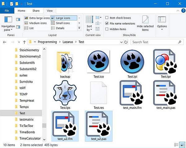 Lazarus/Free Pascal project files (case of 2 forms)