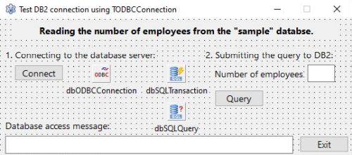 Simple Lazarus database project with IBM DB2: Application GUI