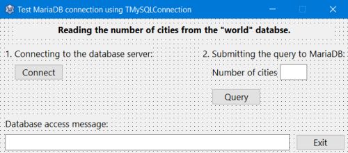 Simple Lazarus project with MariaDB