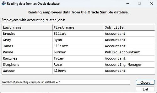 Simple Lazarus database project with Oracle Database: Successful SELECT query Simple Lazarus database project with Oracle Database: Successful SELECT query
