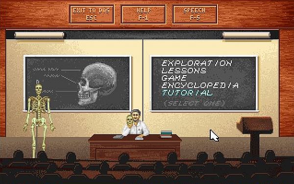 Body Illustrated 1992 on MS-DOS 7.10: Main menu