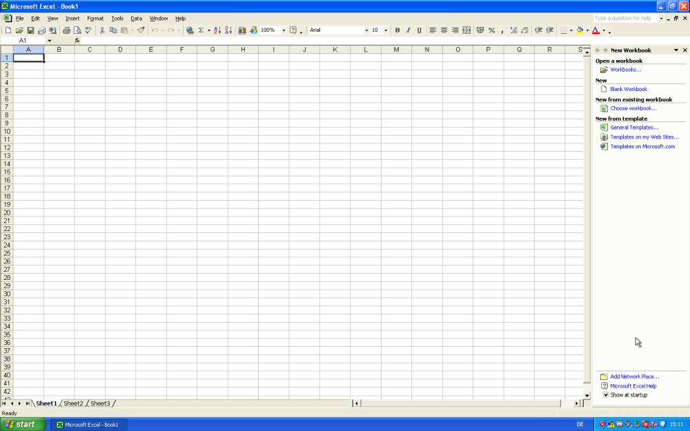 Microsoft Excel on Windows XP: Running Excel included with Microsoft Office XP