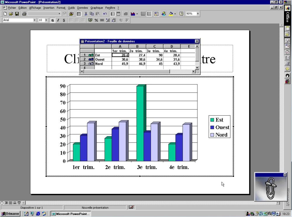 Microsoft PowerPoint on Windows 95: Running PowerPoint included with Office 97 Professional SR-1
