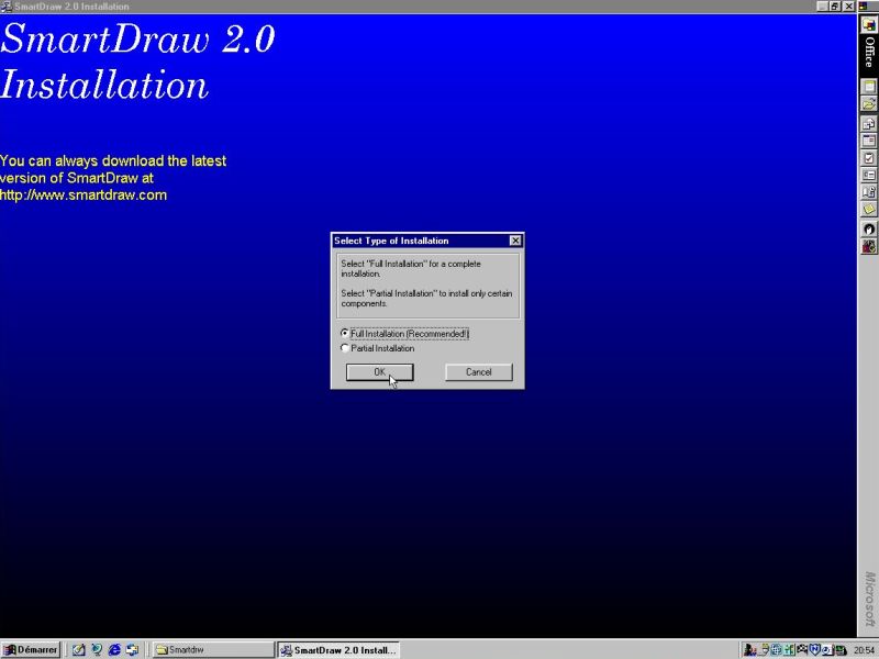 SmartDraw 2.0: Full installation on Windows 95