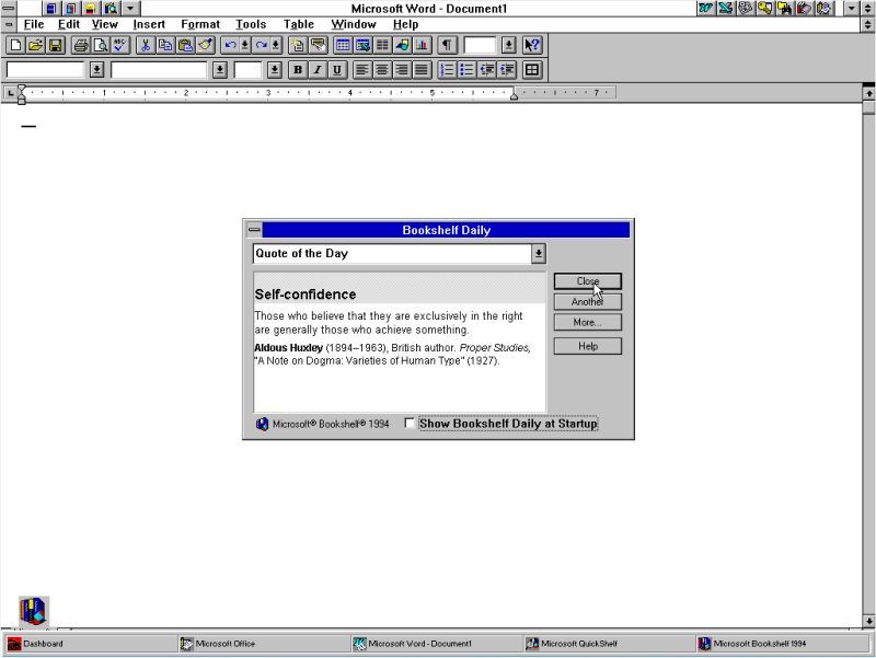 Microsoft Word on Windows 3.11: Running Word included with Office 4.3 Professional