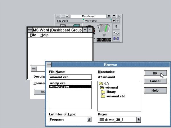 Microsoft Word on Windows 3.0: Manually creating a program group for Word 1.1a [2]