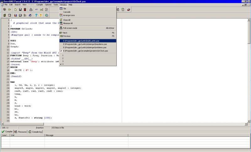 Dev+GNU Pascal on Windows 2000: Building the GPC units [1]