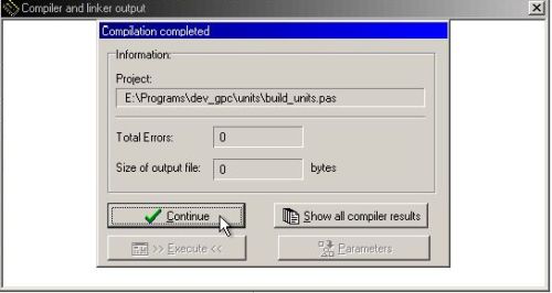 Dev+GNU Pascal on Windows 2000: Building the GPC units [3]