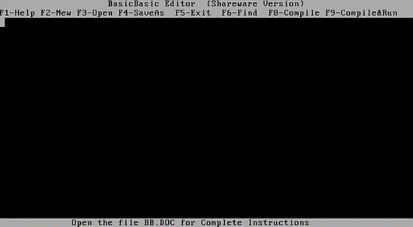 BasicBasic on MS-DOS 6.22: The BBE editor