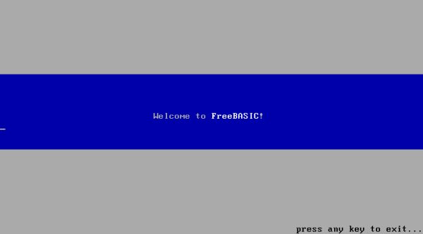 FreeBASIC on FreeDOS: Successful execution of the FreeBASIC sample program COLORS.BAS